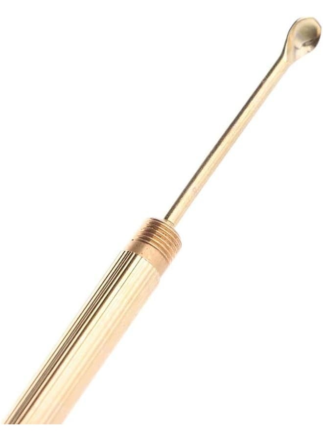 My souq store:Metal Earwax Removal Tool with Protective Case - Gold-Tone Reusable Ear Pick - Image 3
